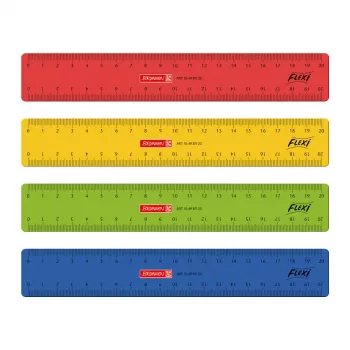 Règle BRUNNEN 20,0 cm rouge jaune vert ou bleu
