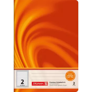 BRUNNEN cahier scolaire A5 Vivendi ligné 2 16 feuilles - A5