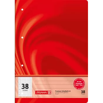 BRUNNEN Vivendi cahier scolaire A4, Lineatur 38, quadrillé, 32 pages, marge intérieure et extérieure