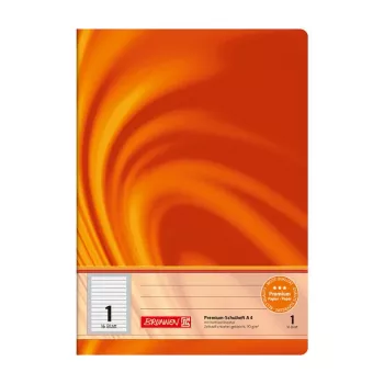 BRUNNEN Vivendi cahier scolaire A4 Lineatur 1 ligné avec marge tout autour, 16 feuilles, 1re classe