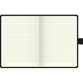 Carnet BRUNNEN KOMPAGNON A6 quadrillé noir 96 feuilles reliure cousue