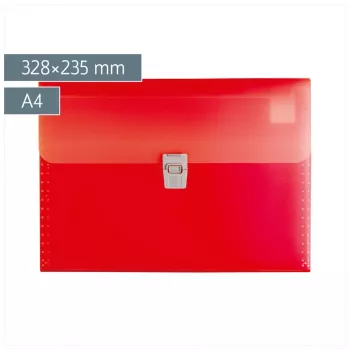 Chemise à compartiments BRUNNEN FACT!pp 10 compartiments rouge A4 polypropylène