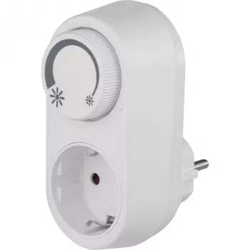 REV Ritter variateur intermédiaire avec variateur LED intégré, blanc, EMD201