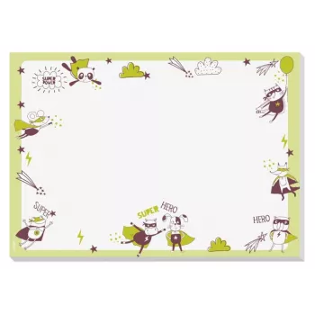 Sous-main SIGEL Little Heroes vert clair papier 30 feuilles A3
