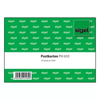 SIGEL PH610 pochette de présentation autocollante A4 verte lot de 10