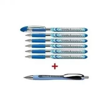 Stylos à bille Schneider Slider XB bleus lot de 6