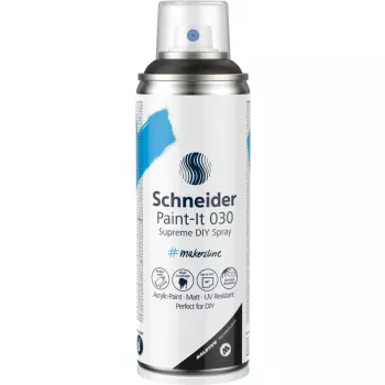 Peinture aérosol acrylique Schneider Paint-It 030 Supreme DIY noire 200 ml