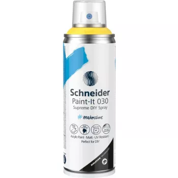 Peinture aérosol acrylique Schneider Paint-It 030 Supreme DIY jaune 200 ml