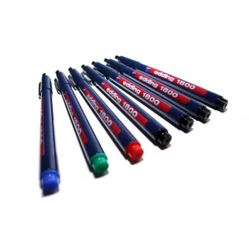 Stylo fineliner EDDING 1800 Profipen noir, 0,35 mm, corps métallique