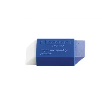 Gomme EDDING DR 20 plastique bleue transparente, adultes et enfants, 53 mm - 22 mm - 13 mm