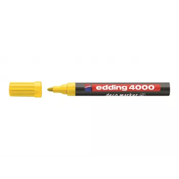 EDDING 400 Marqueur permanent 1,0 mm jaune pointe ronde rechargeable