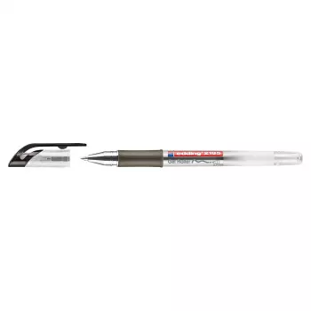 EDDING 2185 Gel Roller - stylo gel scellé - noir - multicolore - transparent - extra-fin - caoutchouc - 0,7 mm