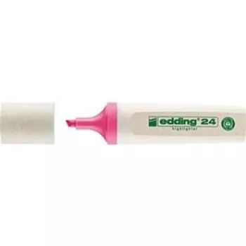 EDDING EcoLine 24 Surligneur - rose - 10 pièces - pointe biseau 2-5 mm - encre à base d'eau - 90 % de plastique recyclé