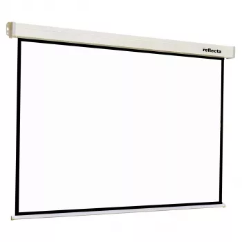 Reflecta Crystal-Line Rollo Softlift 160x160 Écran de projection manuel à enrouleur, format 1:1, surface d'image 160x160 cm, blanc mat, boîtier blanc