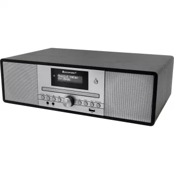Soundmaster DAB980SW noir chaîne musicale DAB+/FM-RDS CD USB Bluetooth lecteur de livres audio avec cassette et platine vinyle