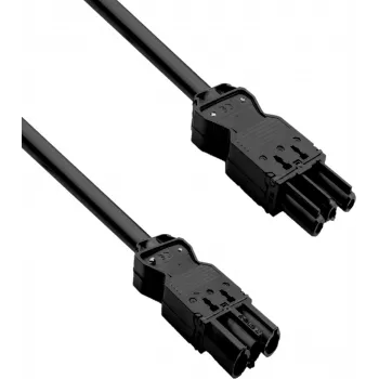 Câble de rallonge d'appareil compatible HELOS GST18 mâle vers femelle noir 1,0 m