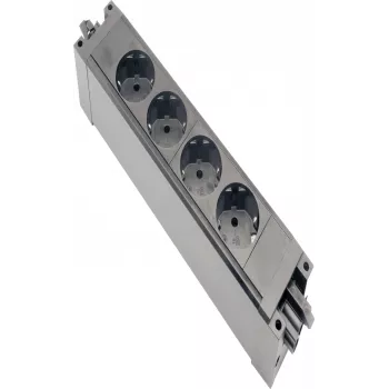 HELOS Multiprise compatible GST18 4 prises CEE7/3 noire