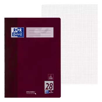 Registre universel ELBA A4 - 16 feuilles - papier quadrillé - bordeaux - 100050314