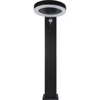 REV Lampe solaire LED ronde noire