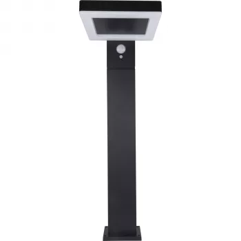 REV Lampe de sol solaire LED carrée noire