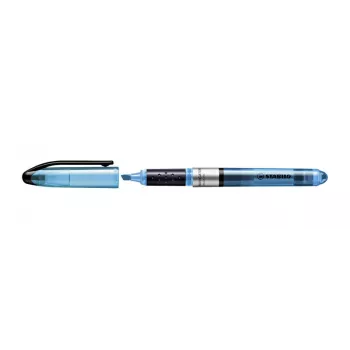 STABILO Navigator Surligneur - lot de 10 - bleu - pointe biseau - largeur de trait 1 mm / 4 mm - encre à base d'eau - plastique