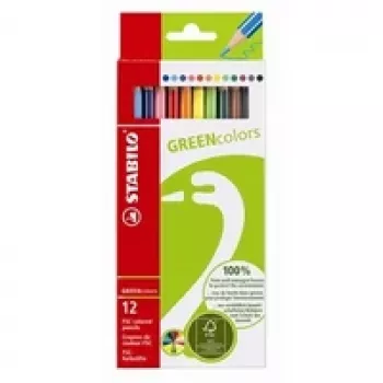 Crayons de couleur STABILO GREENcolors - Multicolore - 12 pièces