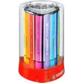 Feutres à pointe fibre STABILO Trio Scribbi - 2 mm - Lot de 12 - Couleurs assorties