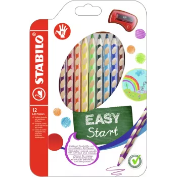 Crayons de couleur STABILO EASYcolors - 12 pièces