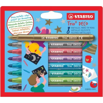 Feutres STABILO Trio DECO couleurs assorties (lot de 8)