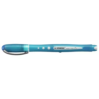Stylo roller STABILO Worker - Multicolore - Encre bleue - 0,5 mm - Lot de 10
