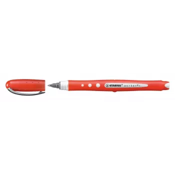 Stylo roller STABILO worker colorful - Rouge - 0,5 mm - Ambidextre - Lot de 10
