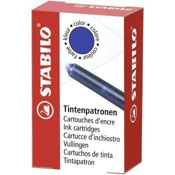 Cartouches d'encre pour stylo plume STABILO 5/0-041, bleu royal, 6 pièces