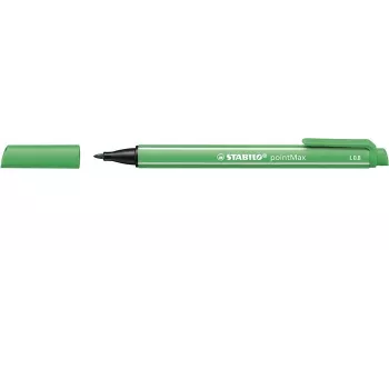 Stylo fineliner STABILO pointMax vert 0,8 mm pointe fibre nylon encre à base d'eau