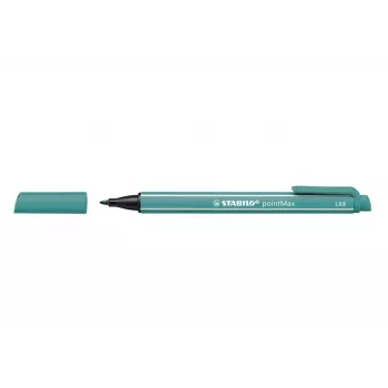 Feutre STABILO pointMAX - Turquoise - Medium - 0,8 mm - Encre à base d'eau - Pointe fibre nylon