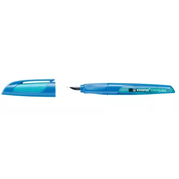 STABILO EASYbuddy stylo-plume - bleu - système à cartouches - pour droitiers et gauchers - 1 pièce