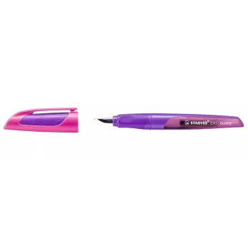 STABILO EASYbuddy stylo-plume - magenta / violet - système à cartouches - encre bleu roi - pour droitiers et gauchers - 1 pièce