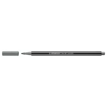 STABILO Pen 68 Metallic - argent - encre à base d'eau - hexagonal - 1 pièce