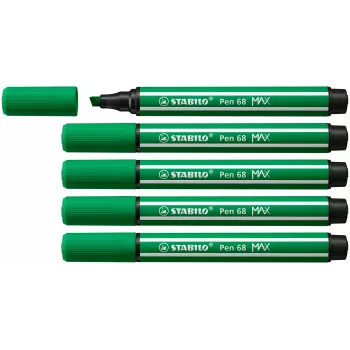 STABILO Pen 68 MAX feutre vert avec pointe biseautée