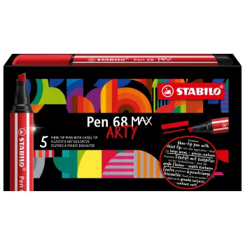 STABILO Pen 68 MAX feutre vert avec pointe biseautée