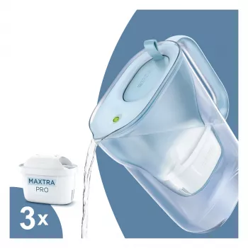 Carafe filtrante BRITA Style Eco, Glacier Blue, avec 3 cartouches MAXTRA PRO All-in-1