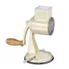 Zassenhaus Râpe tambour Classic Cream – râpe rotative à 3 tambours avec tambours en acier inoxydable, base à ventouse, manivelle ergonomique