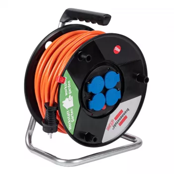 Enrouleur de câble avec rallonge AKYGA AK-CR-06 50 m IP44 4 prises Schuko noir