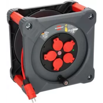 Brennenstuhl 9201500210 enrouleur de câble 25m H05VV-F 3G1.5 4x Schuko IP44 1000/3500W