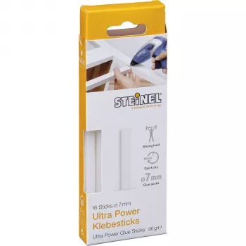Bâtons de colle chaude STEINEL 1x16 7 mm Ultra Power, 16 pièces, transparents, haute résistance, universels