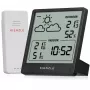 Station météo KIENZLE Weather Station Slim (15002) avec capteur extérieur sans fil, écran LCD, prévisions météo, phase de lune, réveil