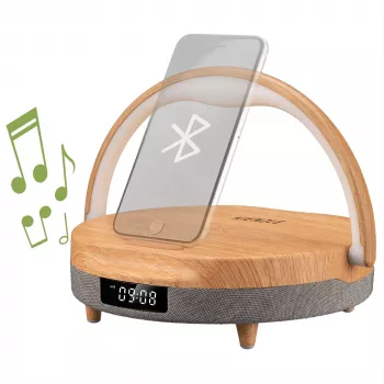 Réveil LED KIENZLE avec haut-parleur Bluetooth et chargeur sans fil