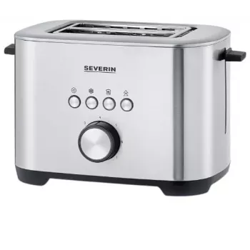 SEVERIN AT 2620 Grille-pain 800 W 2 fentes argent/noir