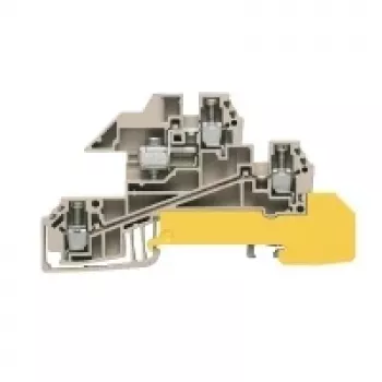 Borne de passage Weidmüller, beige, 2,5 mm², 24 A, 50 pièces