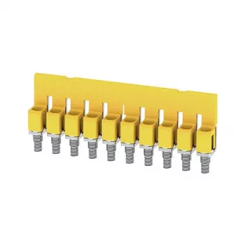 Connecteur transversal Weidmüller WQV 4/10, 10 pôles, 4 mm², jaune, polyamide, UL 94 V-0, pack de 20
