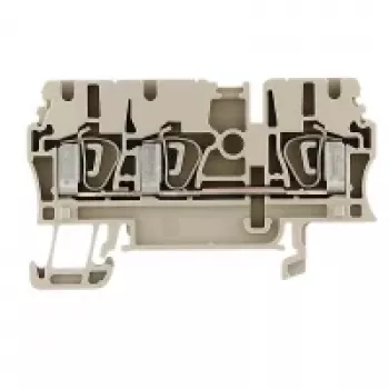 Borne de passage Weidmüller ZDU 2.5/3AN, raccordement à ressort, 2,5 mm², beige, 100 pièces